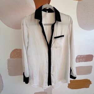 Free People sheer button down